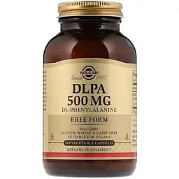 DL-Фенілаланін Solgar вільна форма 500 мг 100 вегетаріанських капсул