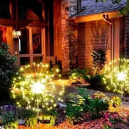 Феєрверки на сонячних батареях 120 світлодіодів теплий білий