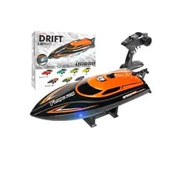 Катер на радиоуправлении, 2.4G, аккумулятор, 30 см, свет, USB-зарядка, 32x19x9.5 см (В ассортименте)