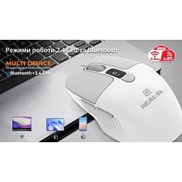 Мишка REAL-EL RM-480W Wireless/Bluetooth White (EL123200050) - мініатюра 11