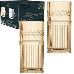 Набор стаканов SnT Flora Янтарь, 400 мл, 6 шт. (9437 бурштин)