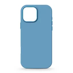 Силиконовый чехол для Apple iPhone 16 Pro Max, ICON2 Case, голубой, противоударный, панель, защита всего корпуса, матовая поверхность Soft Touch, выступает над дисплеем, совместим с защитными стеклами и пленками, с микрофиброй