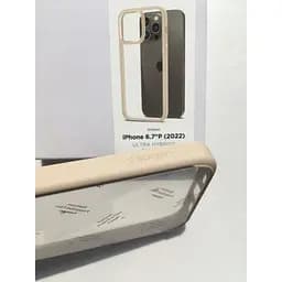 Оригінальний протиударний чохол Spigen Ultra Hybrid для iPhone 14 Pro Max Sand Beige ACS04819 прозорий - мініатюра 8