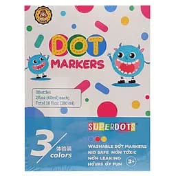 Детские точечные маркеры Bambi 35506, 3 цвета по 60 мл