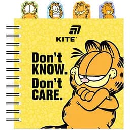 Блокнот Kite Garfield 80 аркушів GF з розділювачами на спіралі (GF26-278)