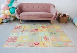 Дитячий двосторонній складний килимок Poppet Стікери та Казковий політ, 180x150x1 см (PP010-150) - мініатюра 9
