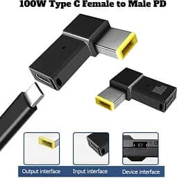 Перехідник STLab PD 100W USB-C F to DC Male Jack square mouth Lenovo Thinkpad ST-Lab (PD100W-Lenovo) - мініатюра 3