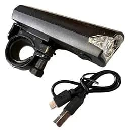 Велофара передняя с велосипедным звонком SB-265 аккумуляторный велофонарь USB Черный