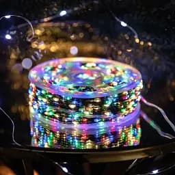 Гірлянда Роса нитка 2000 LED довжина 200 м з пультом від мережі зелена, мультиколор GarlandoPro 2000L200MGML