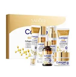 Подарунковий набір антивікової косметики для обличчя Sadoer Collagen 6 в 1 з колагеном