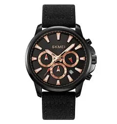 Мужские наручные часы Skmei 2071 на нейлоновом ремешке (Черный)