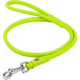 Повідець для собак Waudog Glamour, шкіряний, круглий, 122х0,6 см, салатовий