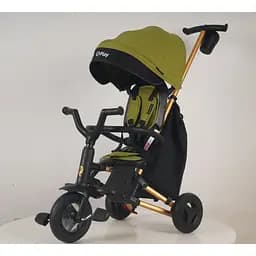 Велосипед складаний триколісний дитячий Qplay Nova+ Rubber Gold Mat (S700-13Nova+RubberGreenGo) - мініатюра 6