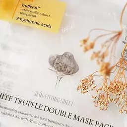 Маска для обличчя d'Alba White Truffle Double Mask Pack з екстрактом білого трюфеля та гіалуроновою кислотою 2.5 г + 30 г (DLB082) - мініатюра 5