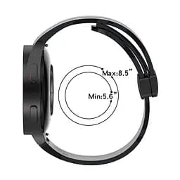 Браслет Cls-color для Samsung Galaxy Watch 4 - чорно-сірий ширина кріплення 20мм силікон Watchbands (W31-0WB21134651) - мініатюра 6