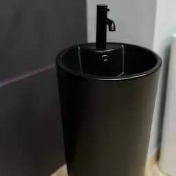 Умивальник VBI Bolonia black matt напольний VBI-019003, Чорний матовий - мініатюра 2