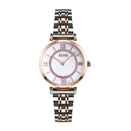 Skmei 9198TRGWTH-S Rose Gold-Silver-White Lady