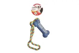 Виниловая игрушка для собак кость с веревкой Camon 39см