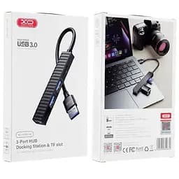 Хаб розгалужувач спідниця XO Hub014A на 3 порти Usb + microSD - мініатюра 3