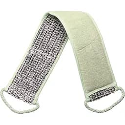 Мочалка лазнева Titania масажна у формі ременя 60х10 см зелена (7714)