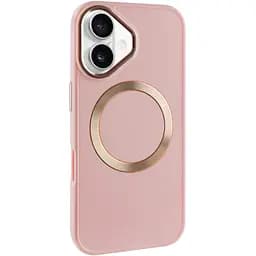 Чохол Epik TPU Bonbon Metal Style with MagSafe для Apple iPhone 16, 6.1 Рожевий/Light Pink