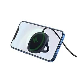 Заряджання Qi з магнітним тримачем HOCO core magnetic holder CW35 15W чорне - мініатюра 2