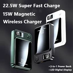 Power bank бездротовий XIYT Y211 / быстрая зарядка / Magsafe / Magnetic / 22.5 Вт + 15 Вт / 10000 мА·год - мініатюра 2