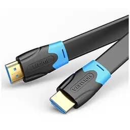 Кабель мультимедийный HDMI M to HDMI M 2.0m flat black Vention (AAKBH)