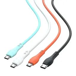 Кабель XO NB240 Football Micro 2.4A/1 м Soft Rubber Cable Черный