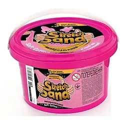Кінетичний пісок "Stretch Sand" STS-02-01U Danko Toys 400 гр, у відрі (4823102804736) рожевий