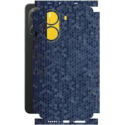 Защитная пленка StatusSKIN для Xiaomi Poco X7 Pro Корпус Винил Соты синие