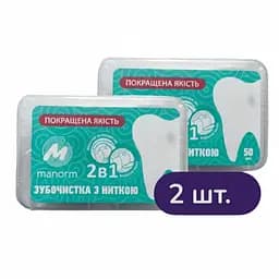 Зубочистка з освіжаючою ниткою Манорм 50 шт. комплект 2 шт.