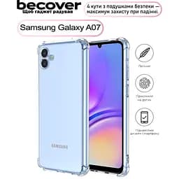 Чохол до мобільного телефона BeCover Anti-Shock Samsung Galaxy A07 SM-A075 Clear (713687) - мініатюра 2