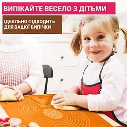 Килимок силіконовий для розкачування тіста, випічки та заморожування напівфабрикатів 25х35 см Жовтогарячий, A-plus Помаранчевий 84614 - мініатюра 3