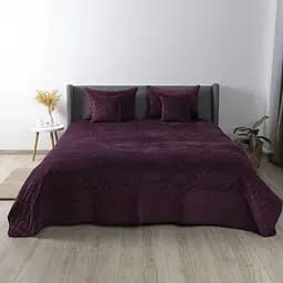 Покрывало TEP Velour бордо ромб прямой 220 x 240 см (4-00517_21765)