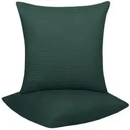Наволочка Lotus Home Готель сатин-страйп 70х70 см темно-зелена (svt-2000022290470)