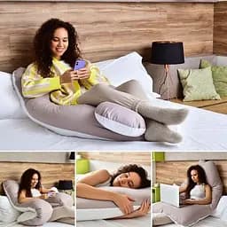 Подушка для вагітних та годування 2 в 1 зі знімною наволочкою Big U XL Mothercare Рожевий - мініатюра 4