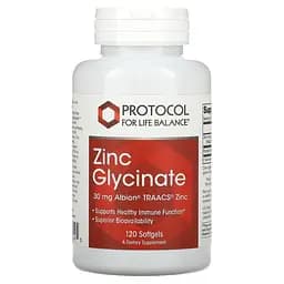 Гліцинат цинку Protocol for Life Balance Zinc Glycinate 30 мг 120 капсул