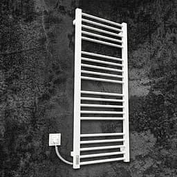 Электрический полотенцесушитель Kosser Стэп 1200x500 EL тайм. белый ДСТ04ELW, Белый матовый, Левое