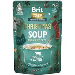 Вологий корм Brit Care Christmas для котів різдвяний суп з яловичиною 75 г 