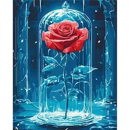 Картина за номерами на підрамнику Brushme Крижана троянда