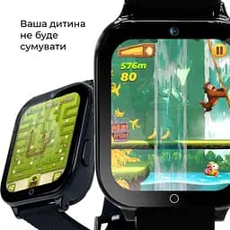 Смарт-годинник JETIX DF100 Pro з 4G відеодзвінком, вібродзвінком і вологозахистом IP67 - Black - мініатюра 5