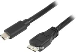 Кабель Type-C – microUSB (5P), 1 м, черный, Cablexpert (CCP-USB3-mBMCM-1M)