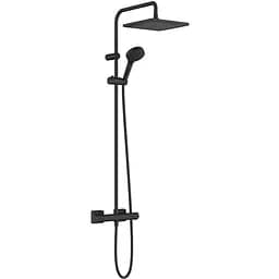 Душова система Hansgrohe Vernis Shape Showerpipe 240 1jet EcoSmart з термостатом Matt Black 26429670, Чорний матовий