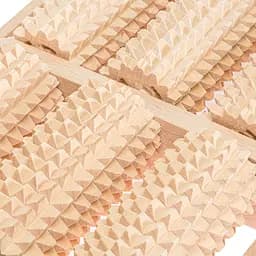 Дерев'яний масажер для стоп із 6 зубчастими роликами, 28.5×18×5 см, Woodly 84166 - мініатюра 8