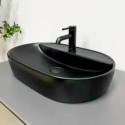Умивальник VBI Terni black matt накладний VBI-011803, Чорний матовий - мініатюра 2