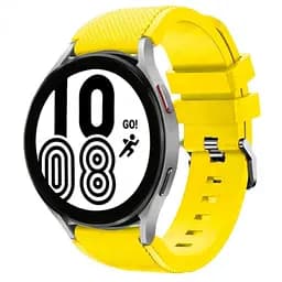 Ремінець для Samsung Galaxy Watch 4 44mm - жовтий ширина кріплення 20мм розмір L силікон Watchbands Gear (WB00S4GEAR4W444)