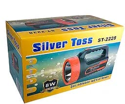 Акумуляторний світлодіодний переносний ліхтар-прожектор Silver Toss ST-2228 з ручкою 8 Вт Червоний 88234 - мініатюра 7