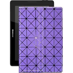 Чехол StatusCASE из экокожи для планшета Lenovo A7600 10.1 Фиолетовый ромб