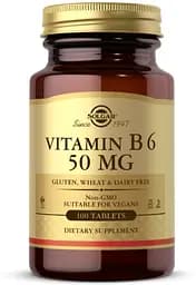Вітаміни та мінерали Solgar Vitamin B6 50 mg, 100 таблеток